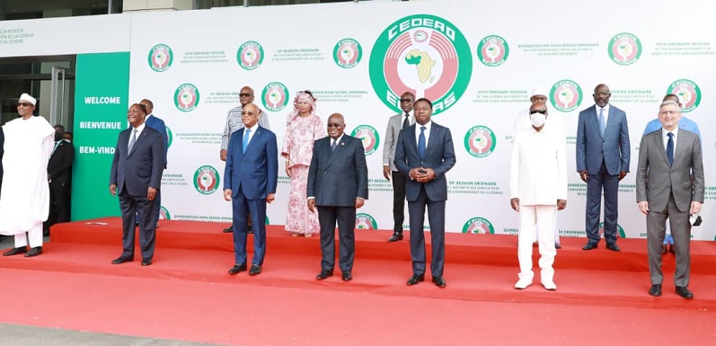 Le Président de la République Faure Essozimna Gnassingbé participe, ce samedi 19 juin 2021 à Accra au Ghana, aux travaux de la 59è session ordinaire de la Conférence des Chefs d’Etat et de Gouvernement de la Communauté Economique des Etats de l’Afrique de l’Ouest (CEDEAO).
