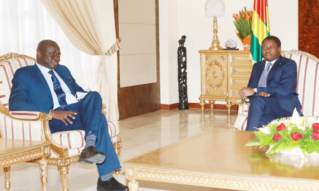 La Banque mondiale est résolument engagée aux côtés du Togo et d’autres pays de la sous-région pour un partenariat dynamique dans un élan d’intégration économique. Le Président de la République Faure Essozimna Gnassingbé a reçu à cet effet, ce 29 octobre 2021, Monsieur Ousmane Diagana, Vice-président de la Banque mondiale pour l’Afrique de l’ouest et centrale, en visite de travail dans notre pays.