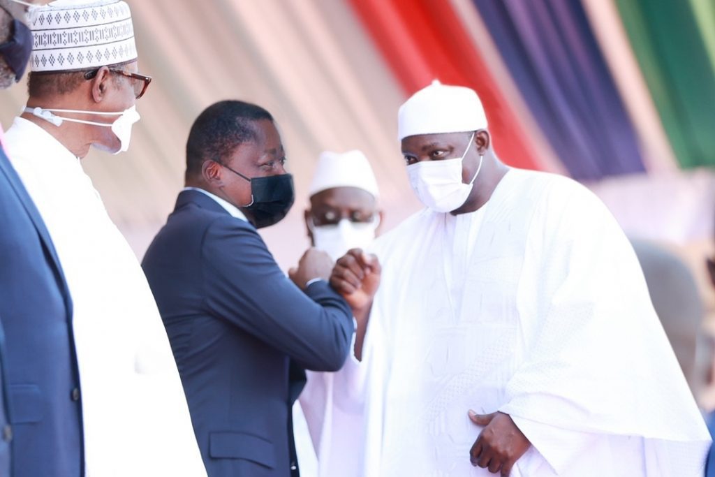 Ce mercredi 19 janvier 2022, le chef de l’État, Son Excellence Monsieur Faure Essozimna Gnassingbé, a pris part, à Banjul en Gambie, à la cérémonie de prestation de serment et d’investiture du Président Adama Barrow.