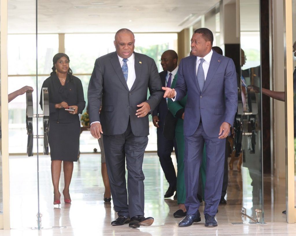 Le partenariat entre le Togo et Banque africaine d'import-export (Afreximbank) était ce 29 novembre 2022 au centre d’un échange entre le chef de l’Etat, Faure Essozimna Gnassingbé, et le président de l’institution panafricaine de financement du commerce, Benedict Oramah.