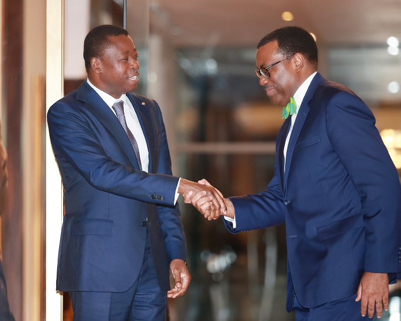 Le Président de la République, Faure Essozimna Gnassingbé, s’est entretenu ce 3 juillet 2023 avec le Dr Akinwumi Adesina, président du Groupe de la Banque africaine de développement (BAD) qui séjourne à Lomé dans le cadre du premier Forum Infra for Africa, couplé avec l’assemblée générale des actionnaires de Africa50.